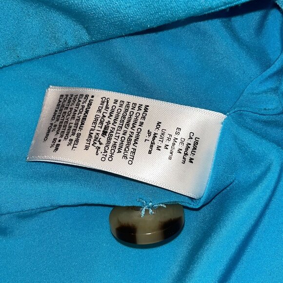 The Drop Womens Turquoise Blazer With Single Button Closure Size M - Picture 6 of 8